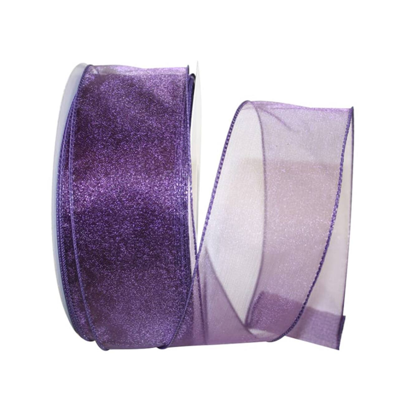 JAM Paper 2.5" x 50yd. Sheer Wired Ribbon